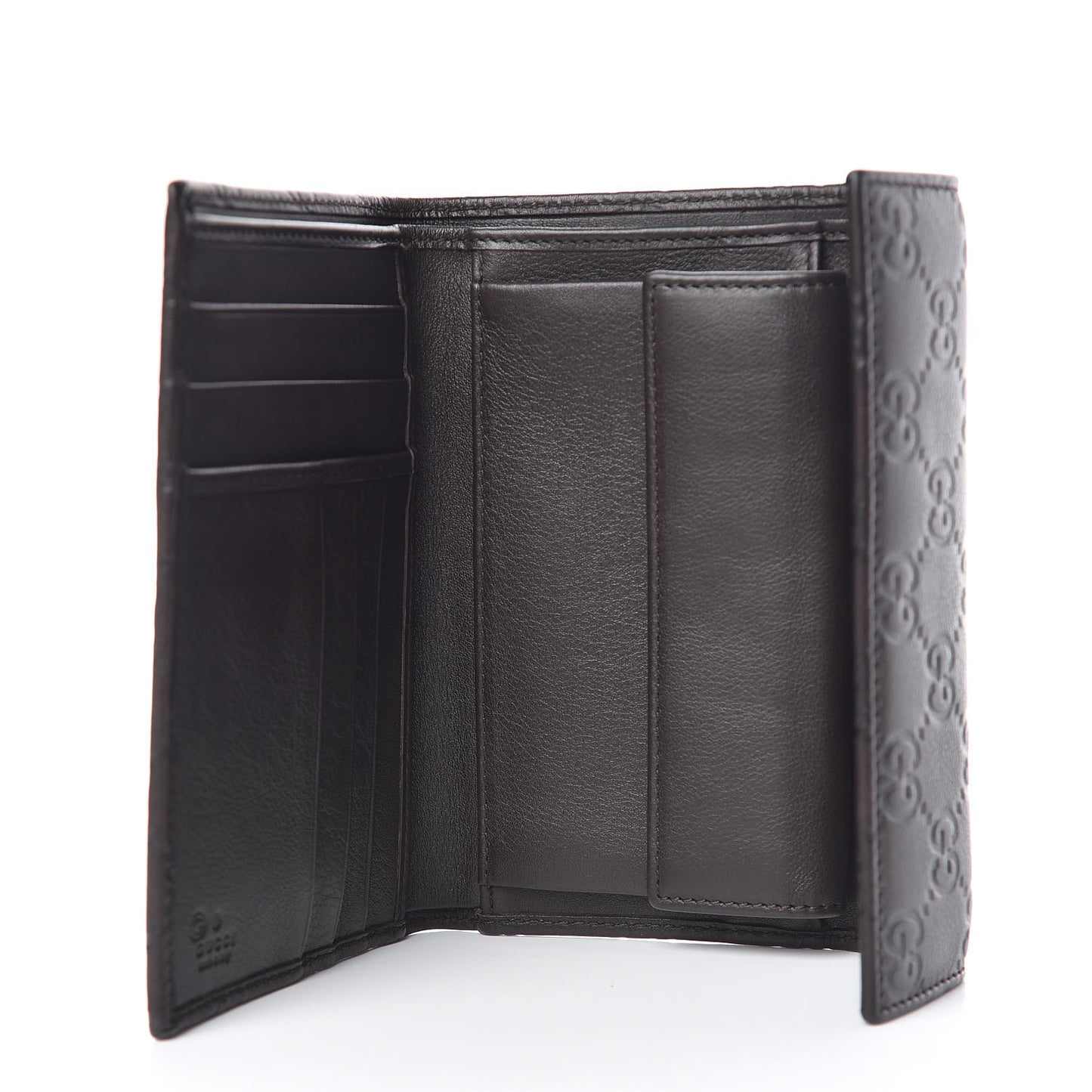 Guccissima Continental Flap Wallet Dark Brown