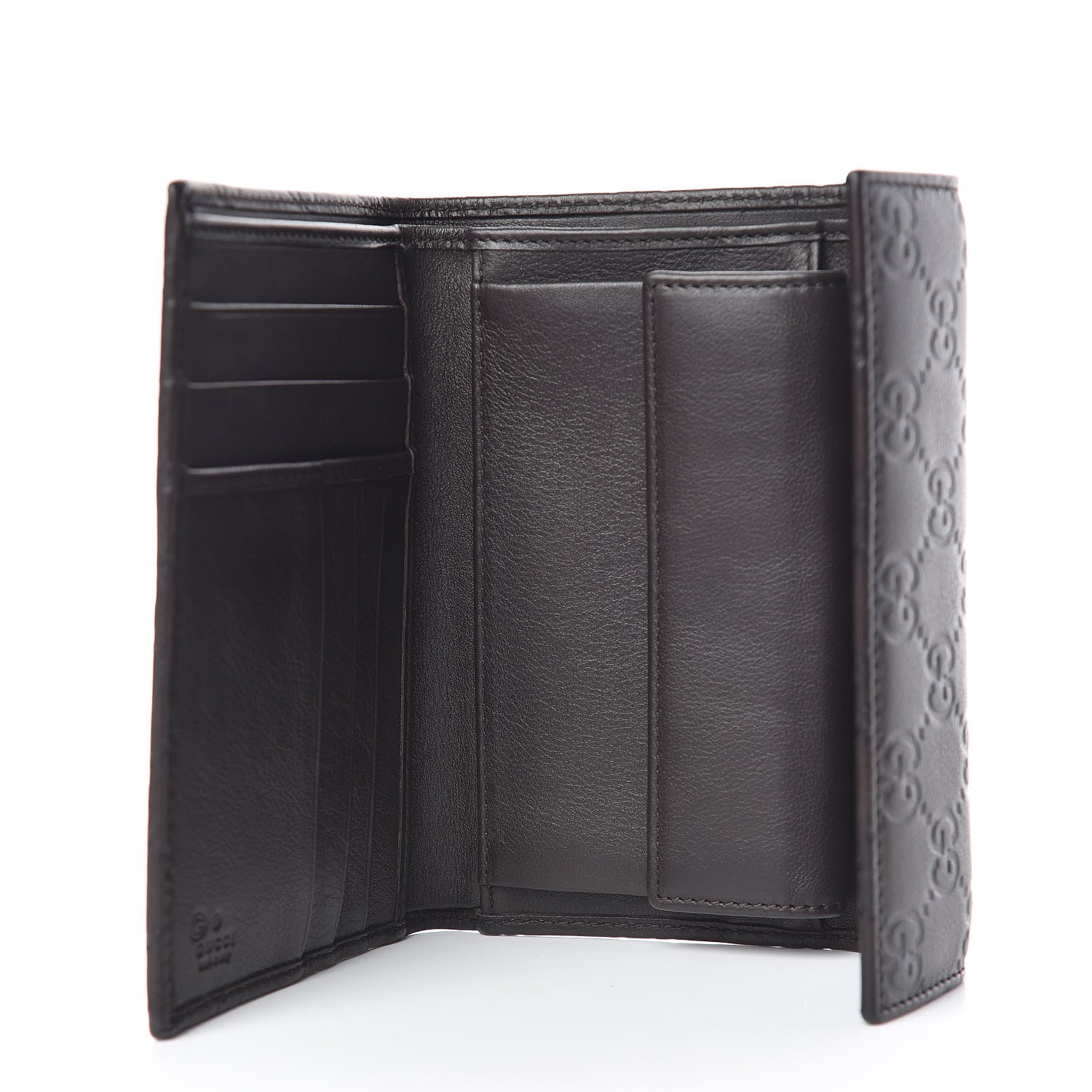 Gucci Guccissima Continental Flap Wallet Dark Brown 5 of 8
