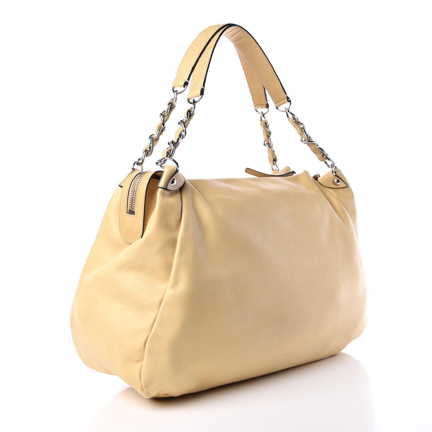 Chanel Lambskin Large Edgy Hobo Beige 3 of 16