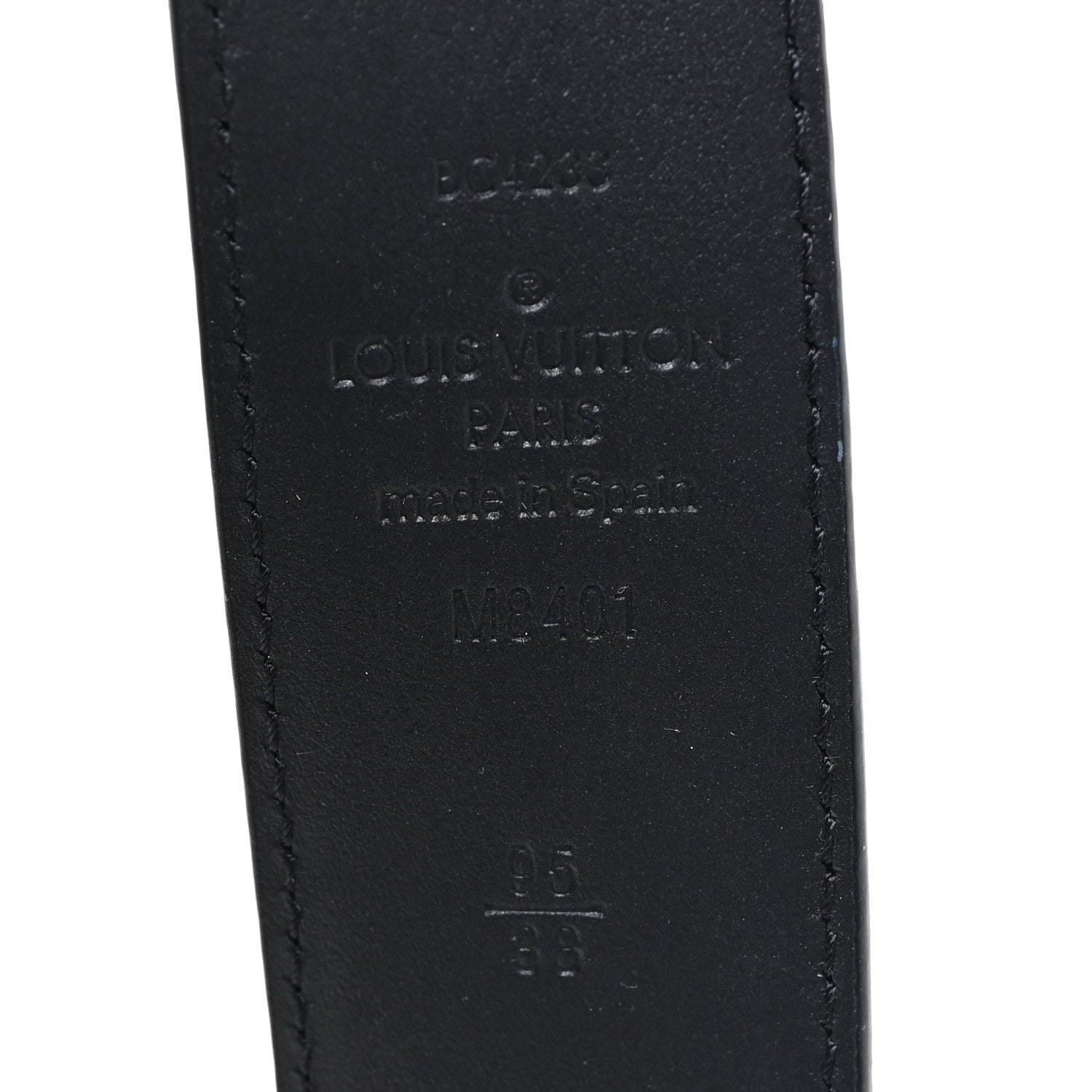 Louis Vuitton Calfskin Saint Germain 25mm Belt 95 38 Black 3 of 4