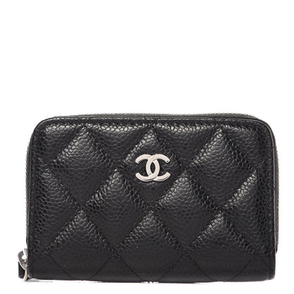 Chanel Caviar Quilted Zip Coin Purse Black 1 of 8