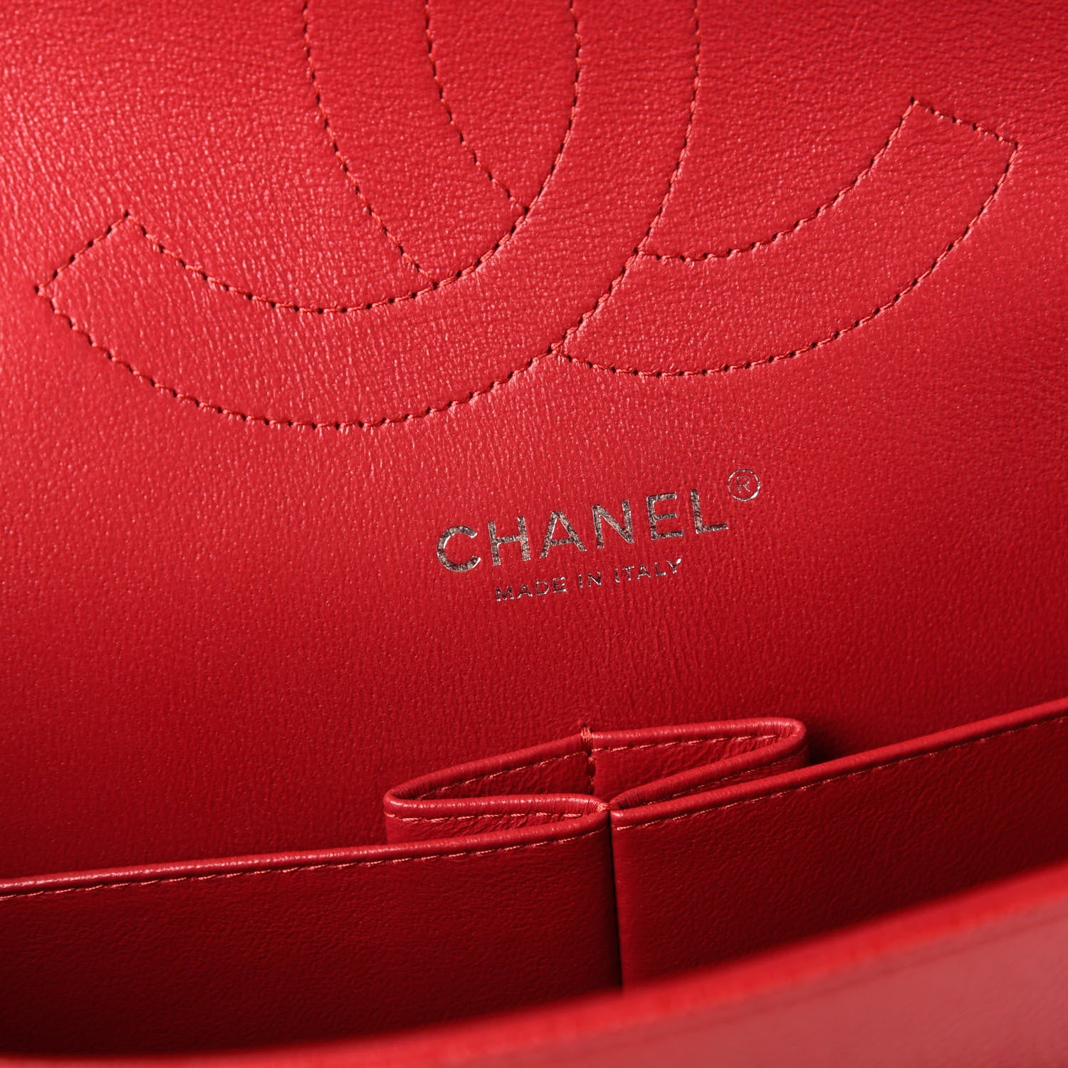 Chanel Iridescent Caviar Quilted Jumbo Double Flap Red 8 of 10