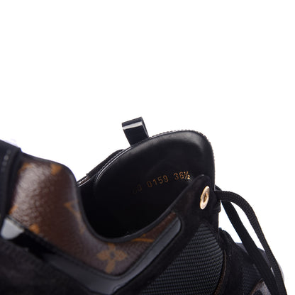 Louis Vuitton Suede Monogram Run Away Sneakers 36.5 Black 9 of 10