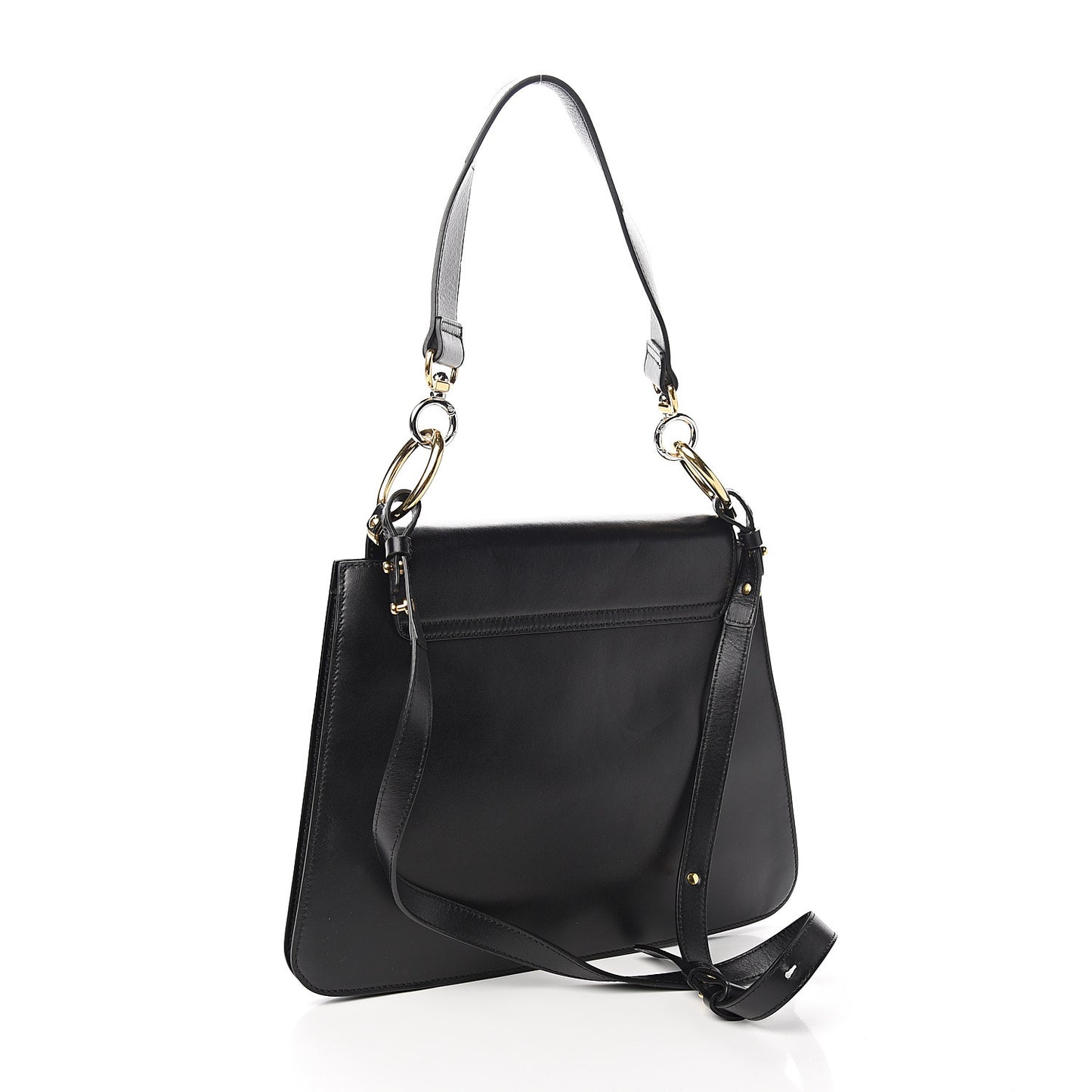 Calfskin Medium C Shoulder Bag Black