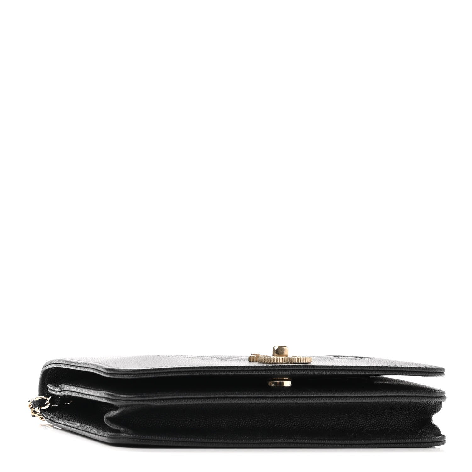 Chanel Caviar Quilted Vintage Mademoiselle Wallet On Chain WOC Black 4 of 12