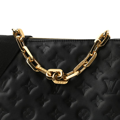 Louis Vuitton Lambskin Embossed Monogram Coussin PM Black 7 of 10