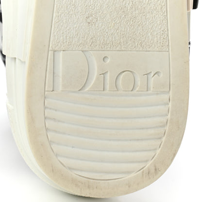 Christian Dior Technical Canvas Oblique Mens B23 High Top Sneakers 38 White Black 6 of 9
