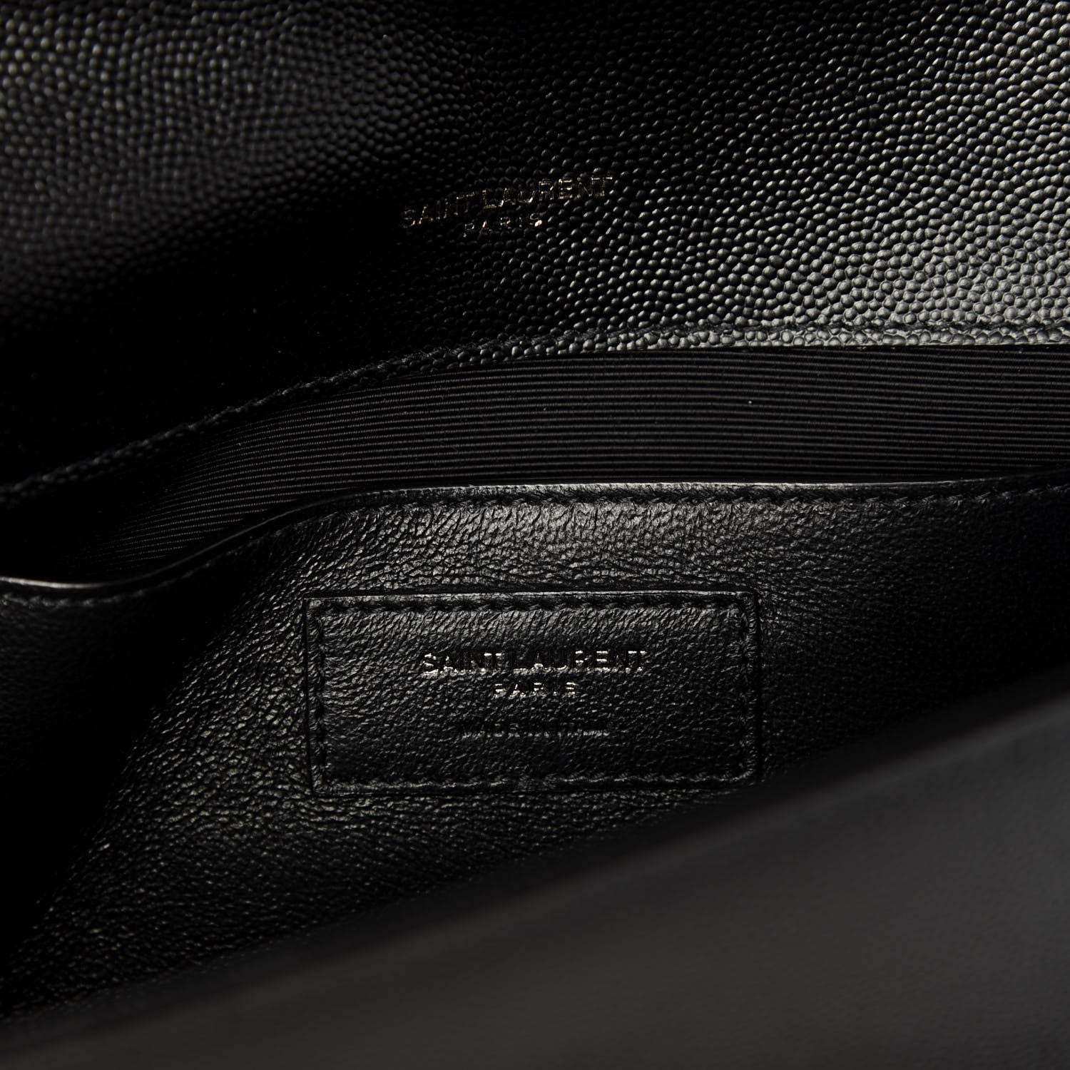 Saint Laurent Grain De Poudre Monogram Cassandre Clutch Black 14 of 17