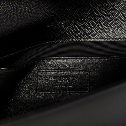 Saint Laurent Grain De Poudre Monogram Cassandre Clutch Black 14 of 17