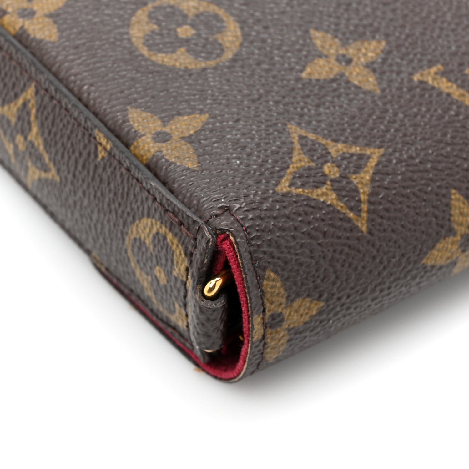 Louis Vuitton Monogram Pochette Felicie Chain Wallet Fuchsia 15 of 17