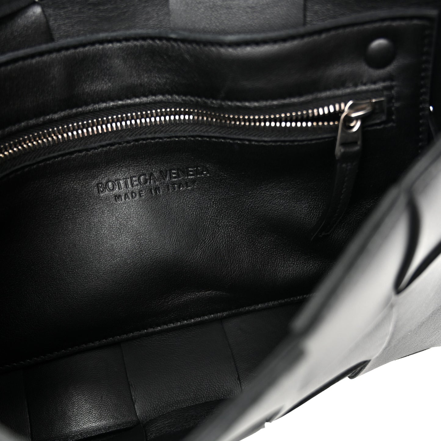 Lambskin Maxi Intrecciato Cassette Crossbody Bag Black