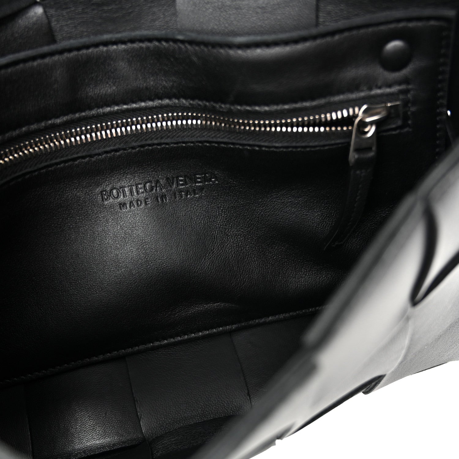 Bottega Veneta Lambskin Maxi Intrecciato Cassette Crossbody Bag Black 5 of 9