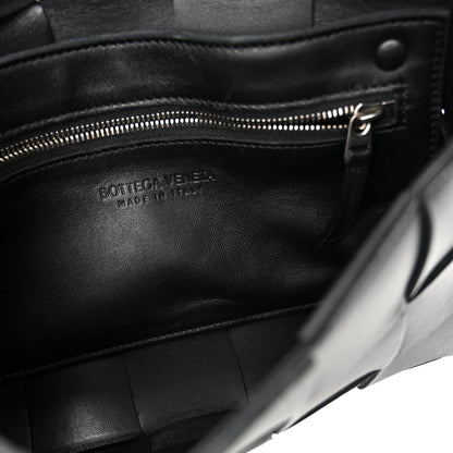 Bottega Veneta Lambskin Maxi Intrecciato Cassette Crossbody Bag Black 5 of 9