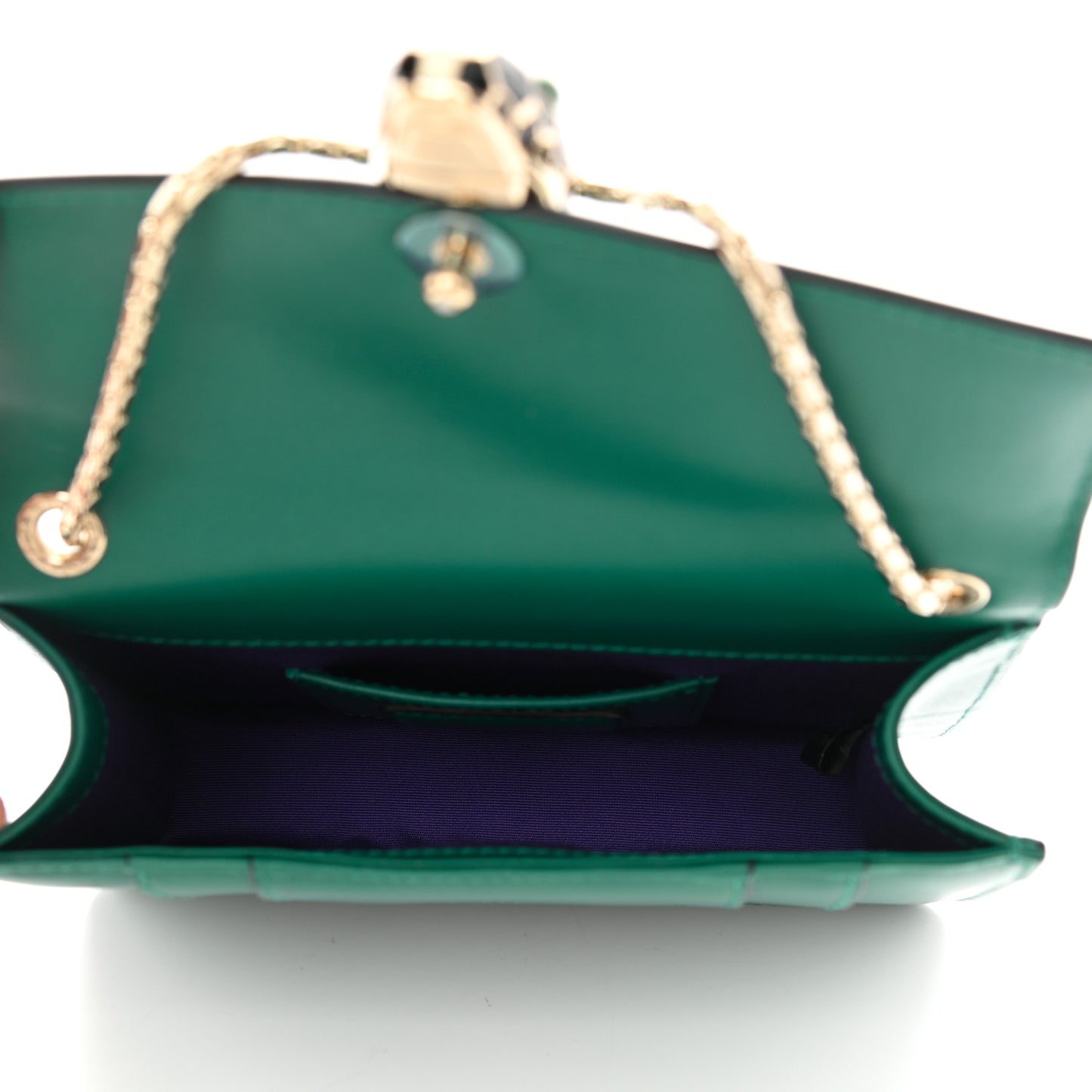 Calfskin Small Serpenti Forever Snake Strap Crossbody Bag Emerald Green