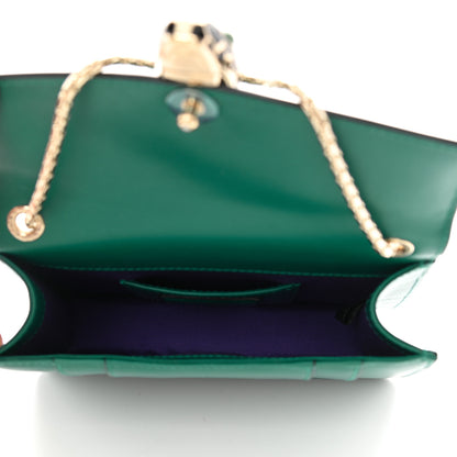 Bulgari Calfskin Small Serpenti Forever Snake Strap Crossbody Bag Emerald Green 6 of 9