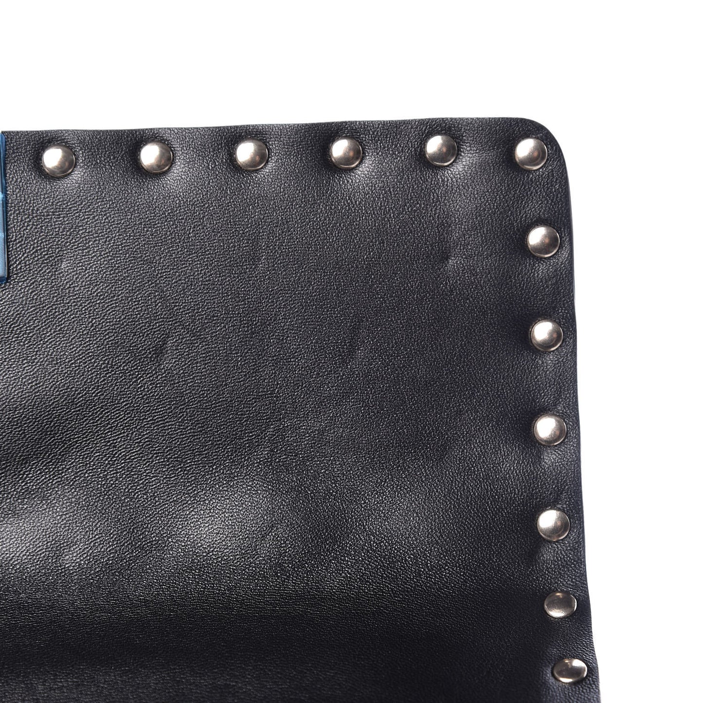 Lambskin Medium Rockstud Spike Shoulder Bag Black