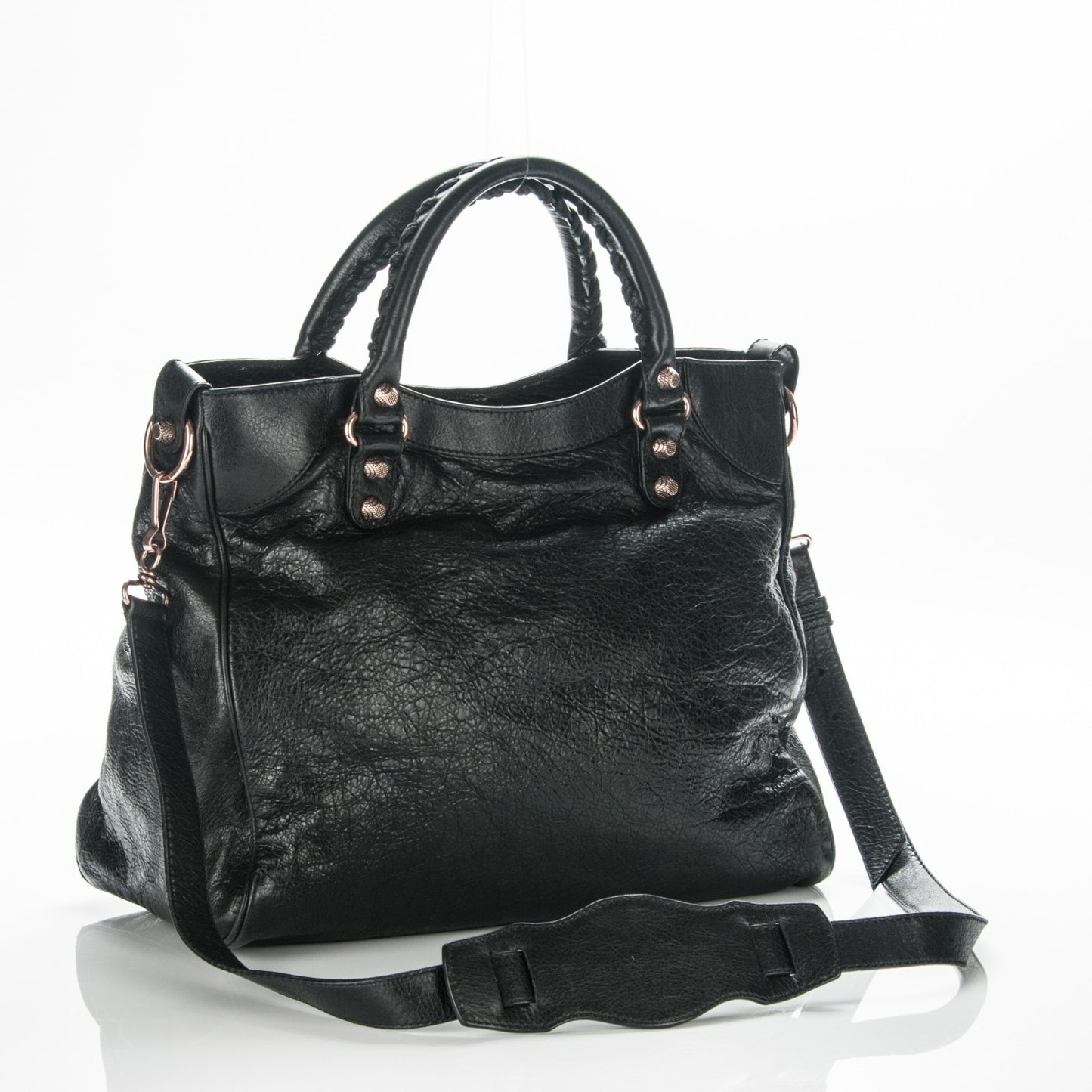 Agneau Giant 12 Rose Gold Hardware Velo Black
