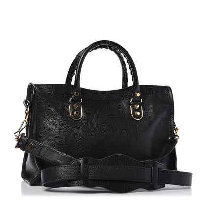 Balenciaga Chevre Gold Metallic Edge Hardware S City Black 3 of 9