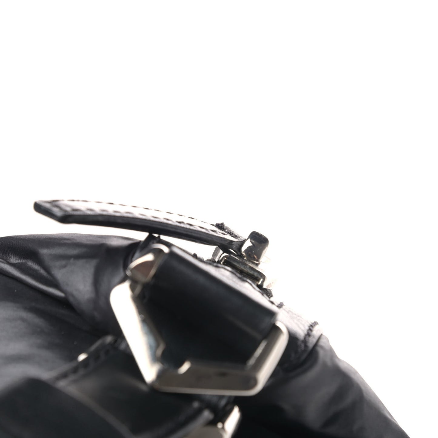 Nylon Calfskin Small Nightingale Black