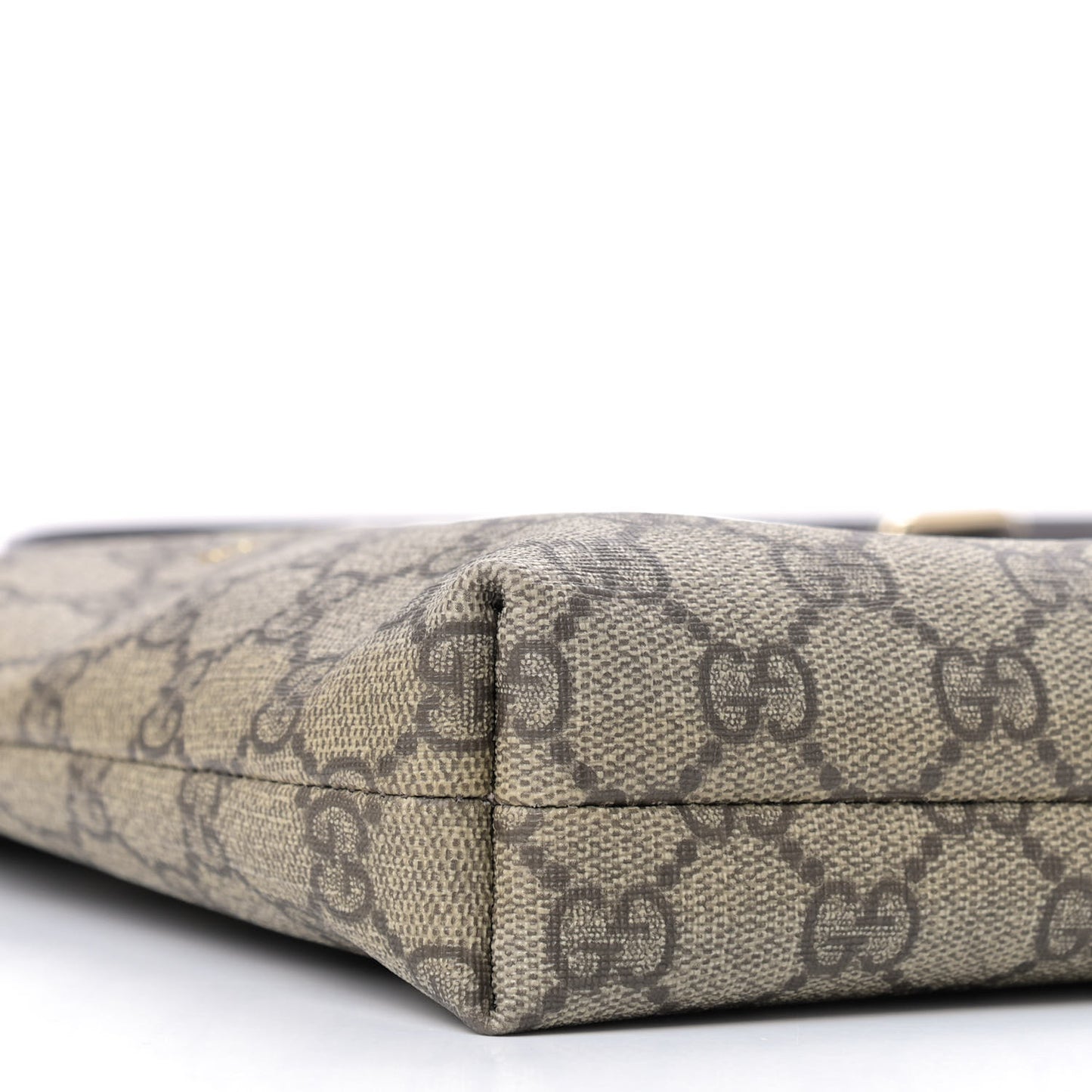 GG Monogram Web Flat Messenger Floral Bag Dark Brown