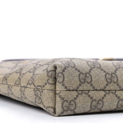 Gucci GG Monogram Web Flat Messenger Floral Bag Dark Brown 6 of 9