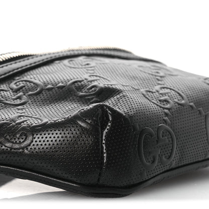 Gucci Calfskin GG Tennis Embossed Belt Bag Black 9 of 12