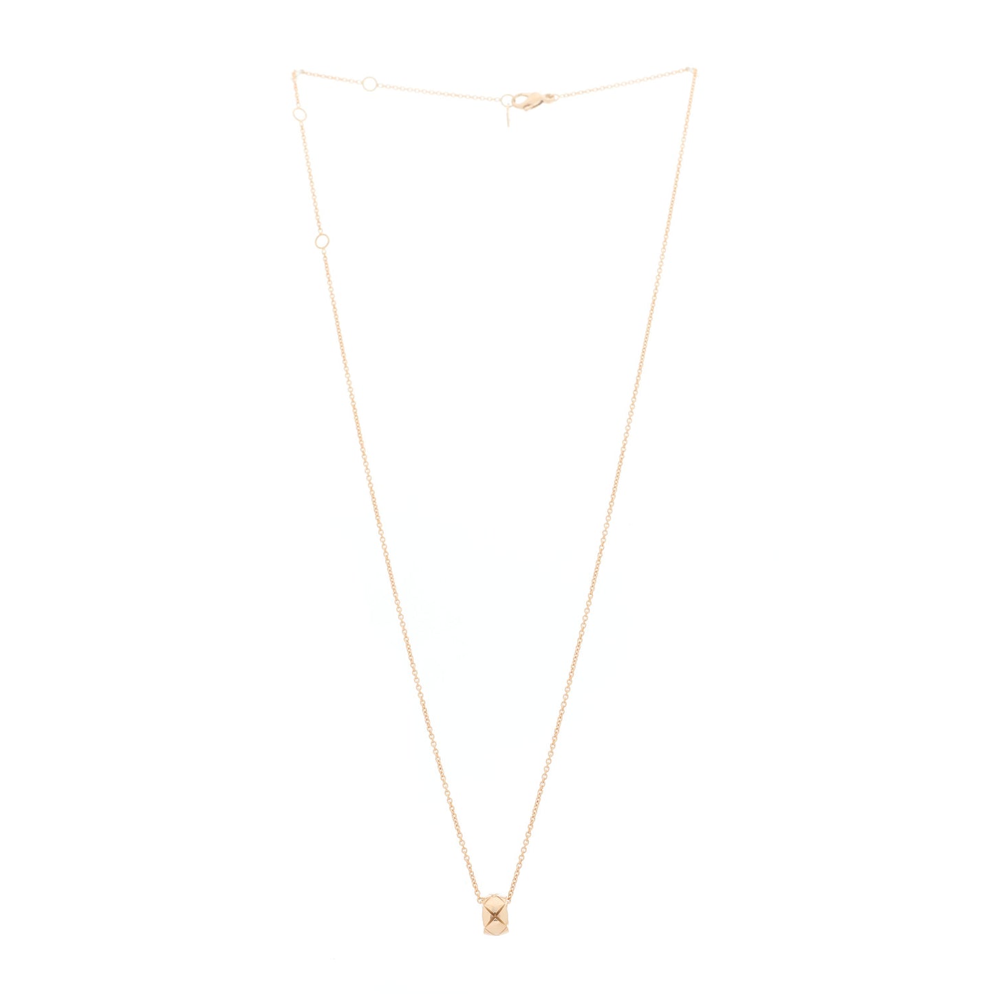 18K Beige Gold Coco Crush Round Pendant Necklace