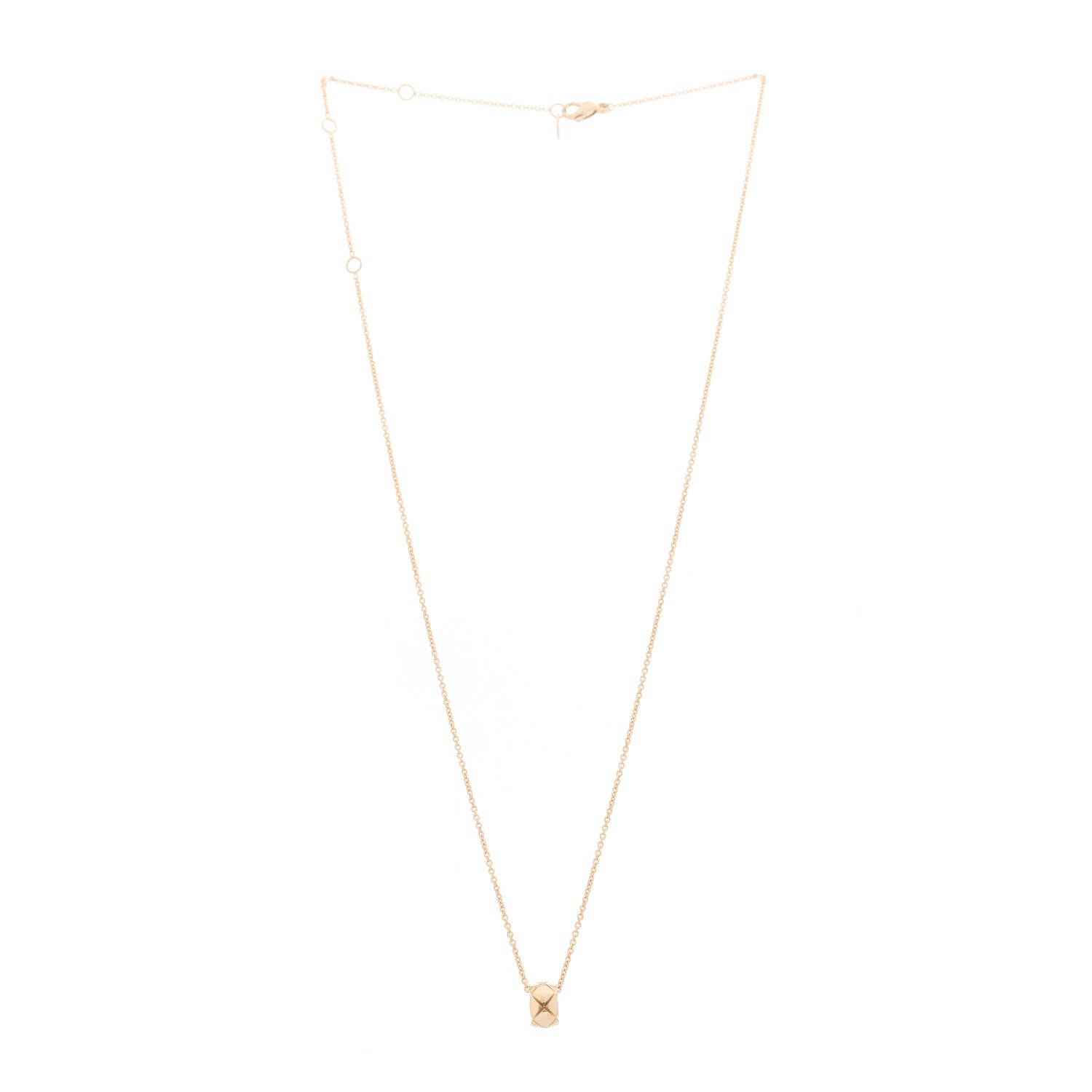 Chanel 18K Beige Gold Coco Crush Round Pendant Necklace 3 of 7