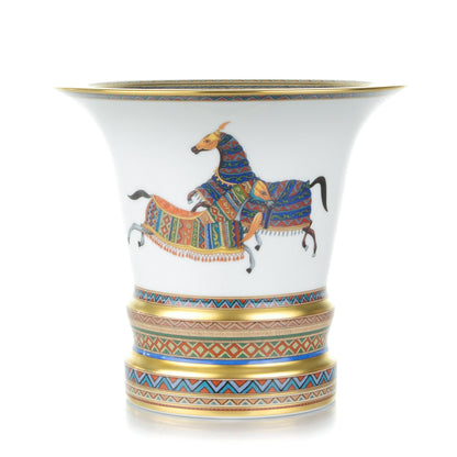 Hermes Porcelain Large Cheval D'Orient Vase 1 of 6