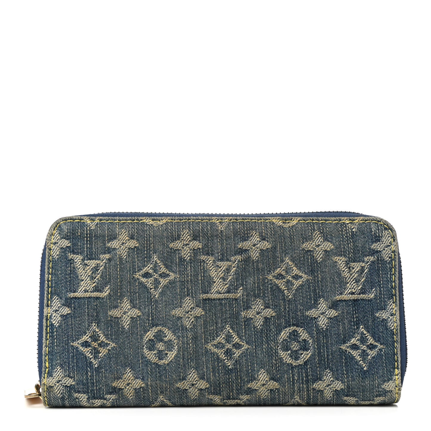 Monogram Denim Zippy Wallet Blue