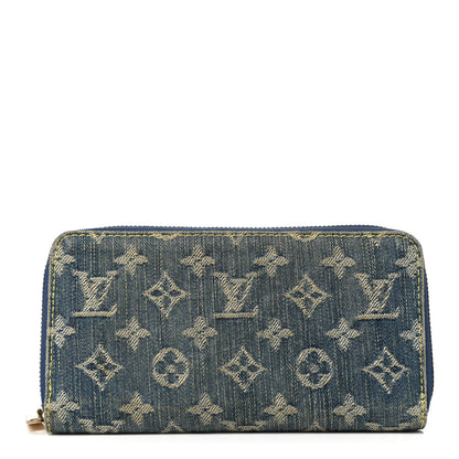 Louis Vuitton Monogram Denim Zippy Wallet Blue 1 of 8