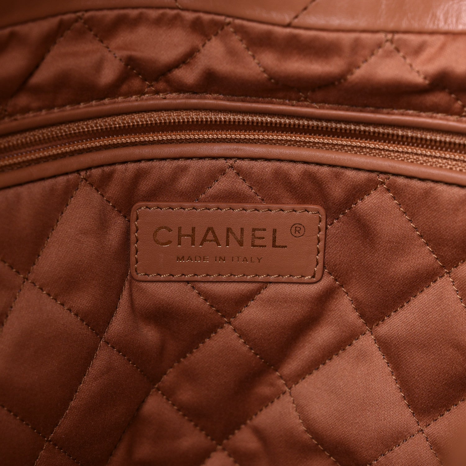 Chanel Shiny Calfskin Quilted Small Chanel 22 Camel 7 of 11