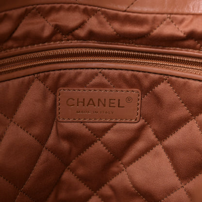 Chanel Shiny Calfskin Quilted Small Chanel 22 Camel 7 of 11