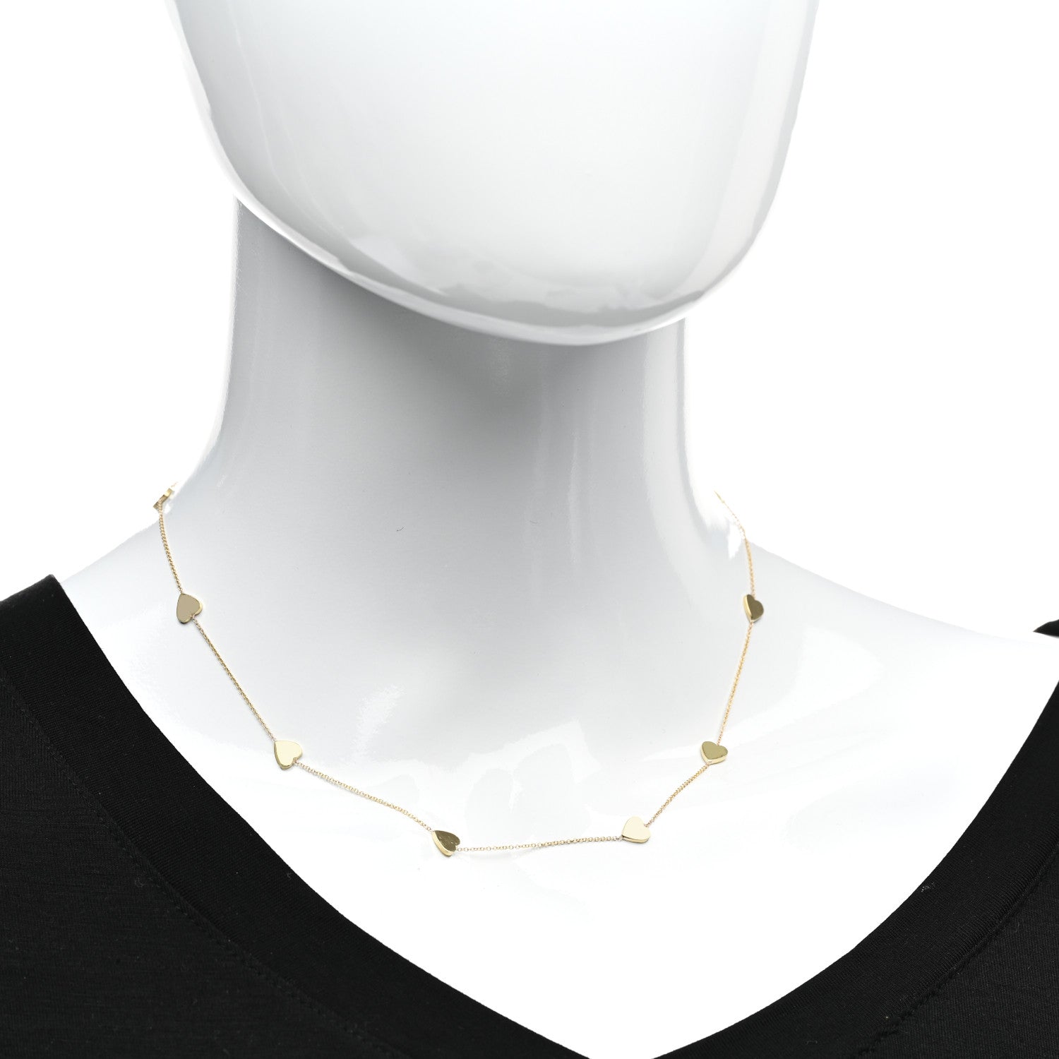 Jennifer Meyer 18K Yellow Gold Heart By The Inch Necklace 2 of 4