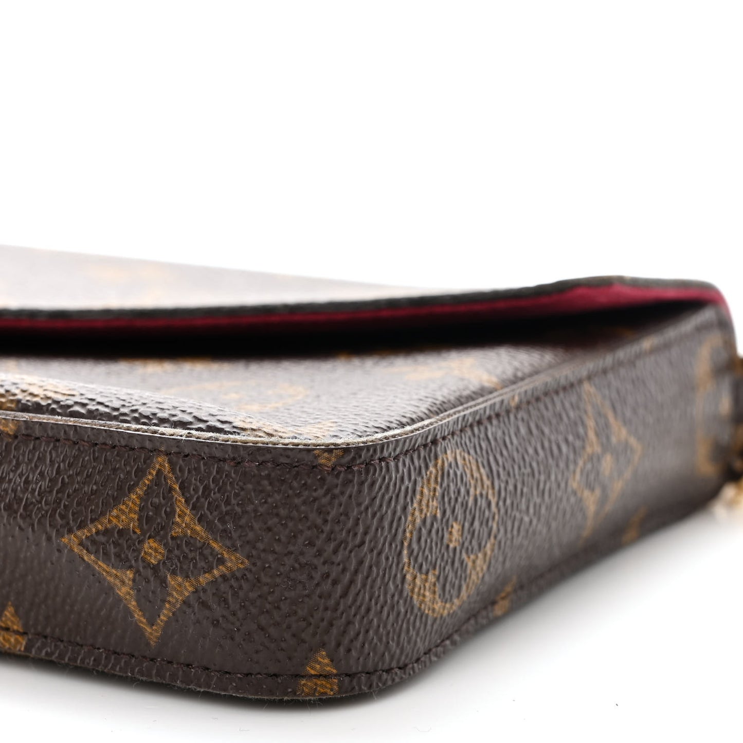 Monogram Pochette Felicie Chain Wallet Fuchsia