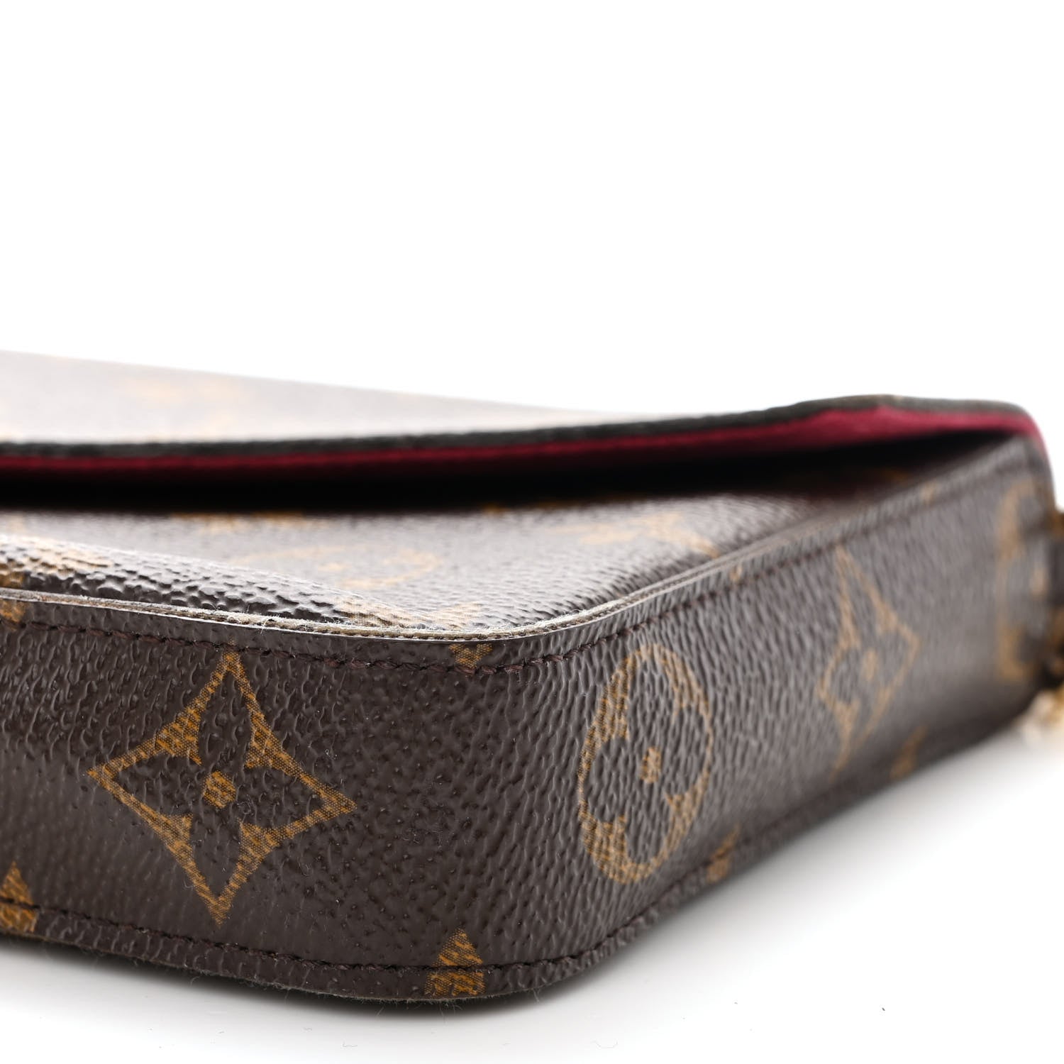 Louis Vuitton Monogram Pochette Felicie Chain Wallet Fuchsia 13 of 18
