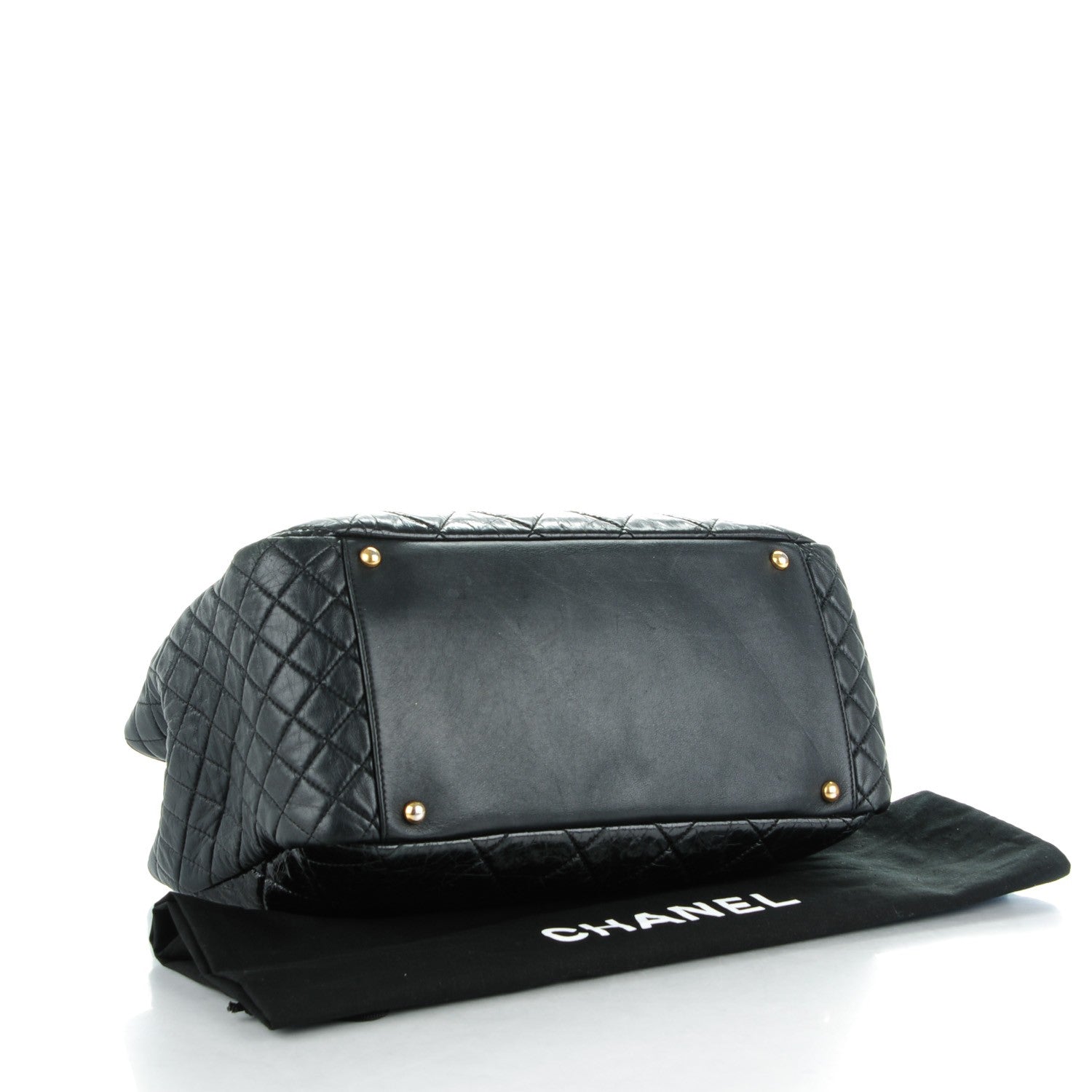 Chanel Glazed Calfskin Quilted Large Mademoiselle East West Flap Black 4 of 8