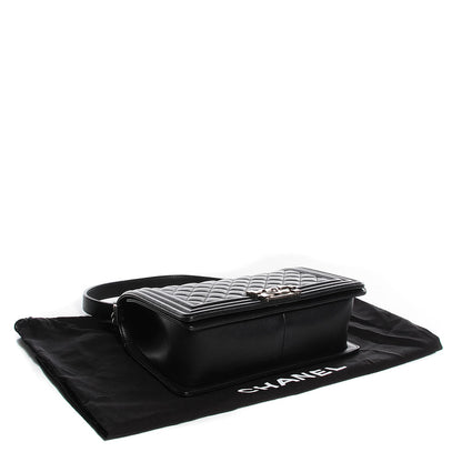Chanel Calfskin Quilted Medium Boy Flap Black 4 of 7