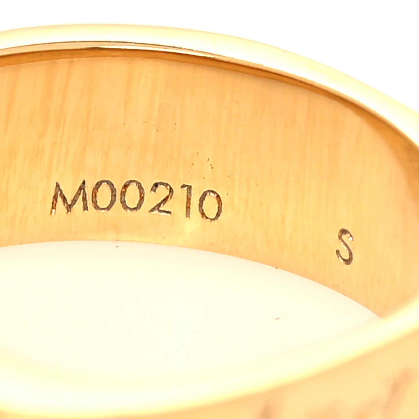 Brass Monogram Engraved Nanogram Ring S Gold