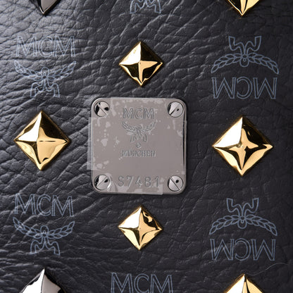 MCM Visetos Medium Studded Stark Backpack Black 8 of 10