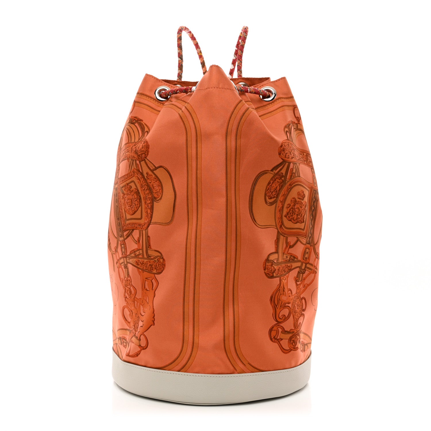 Hermes Silk Soie Cool Bridges de Gala Soft Red Pearl Grey 1 of 8