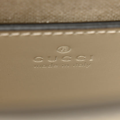 Gucci Calfskin Studded Loved Small Diana Tote Bag Mystic White Hibiscus Red 6 of 11
