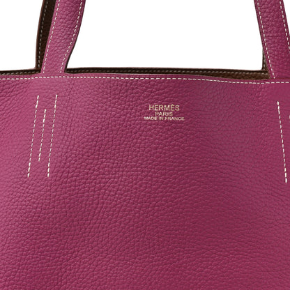 Hermes Taurillon Clemence Double Sens 36 Reversible Tote Marron Tosca 11 of 16