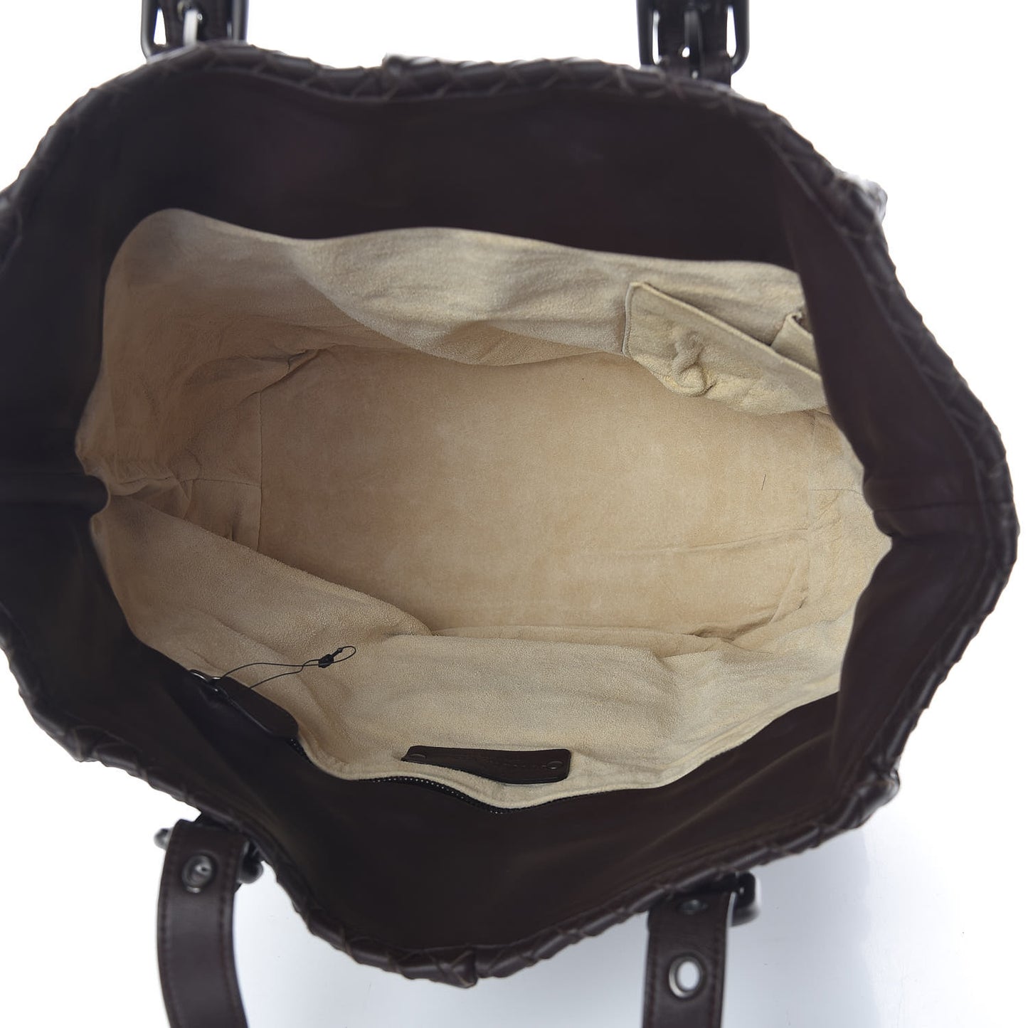 Nappa Intrecciato Pleated Tote Ebano