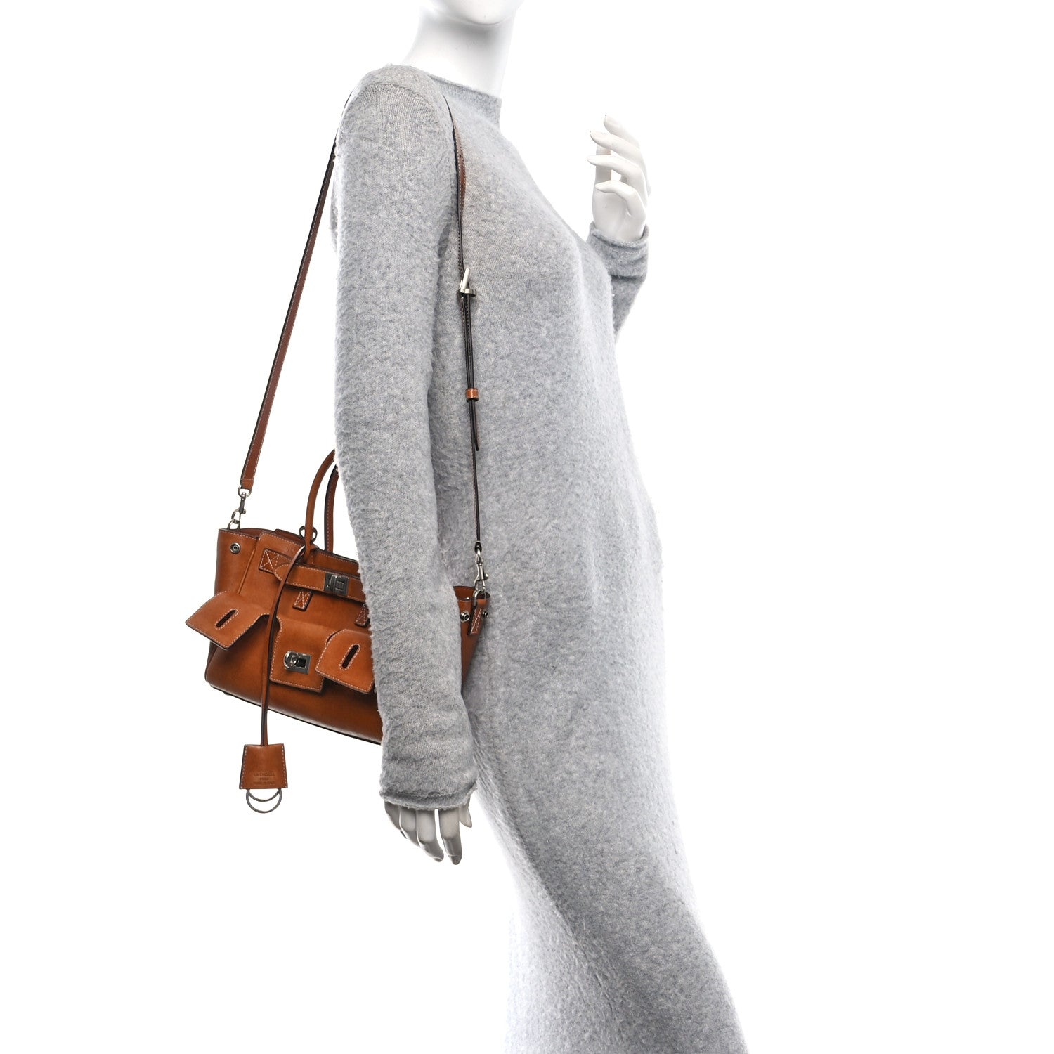 Balenciaga Vegetable Tanned Lambskin Mini Bel Air Carry All Bag Tan Cowboy 2 of 10