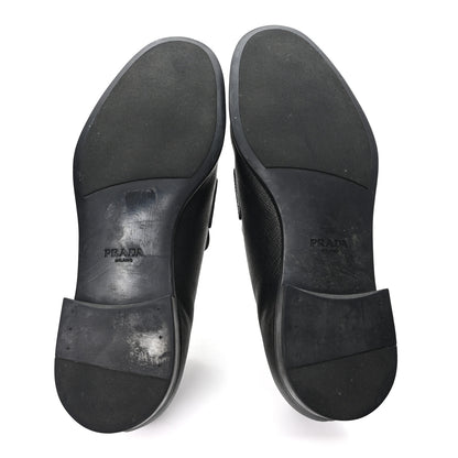 Prada Saffiano Mens Triangle Loafers 6 Black 6 of 9