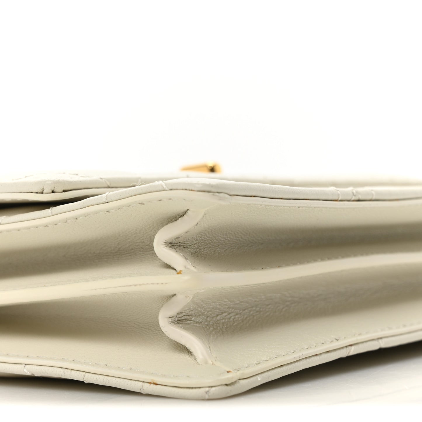 Lambskin Macrocannage Mini Miss Caro Bag Latte
