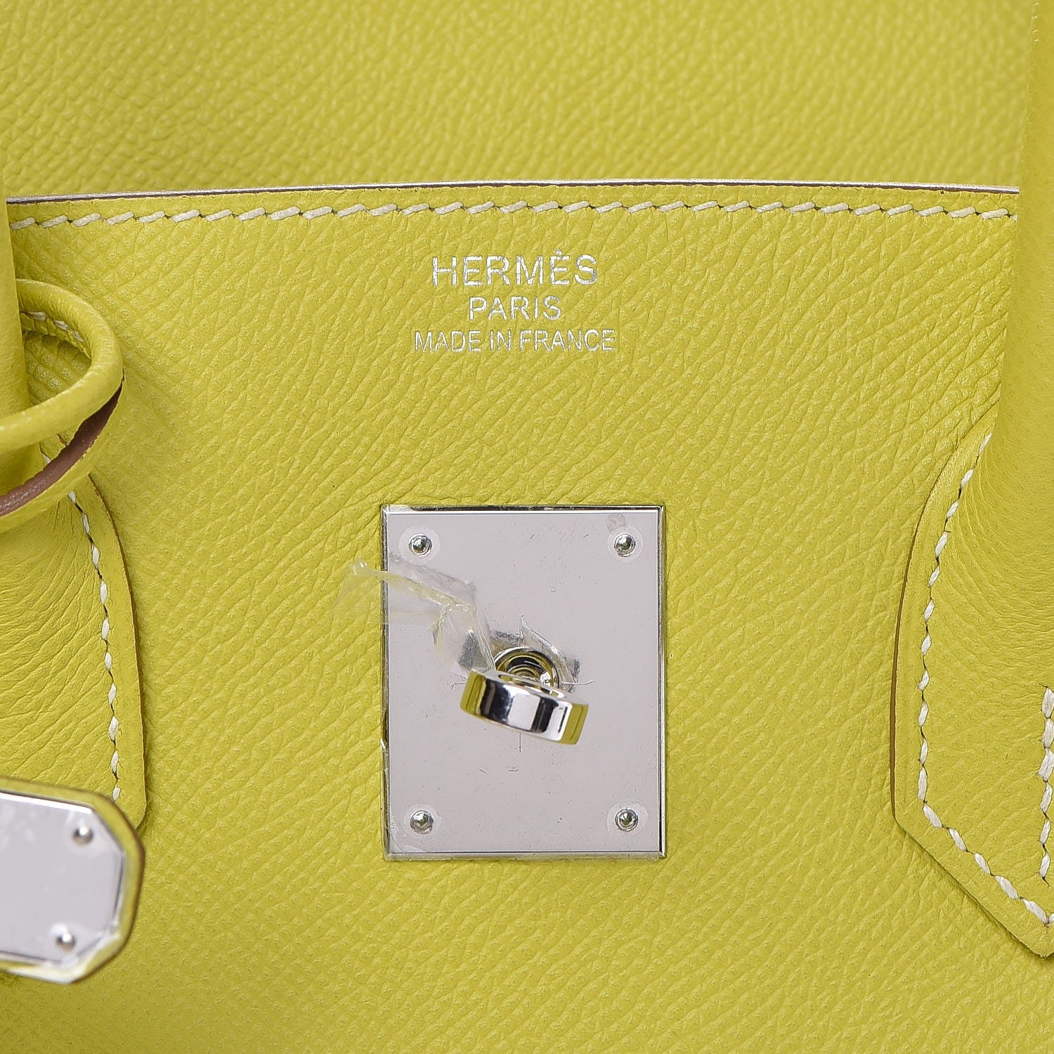 Hermes Epsom Candy Birkin 35 Lime Gris Perle 21 of 33