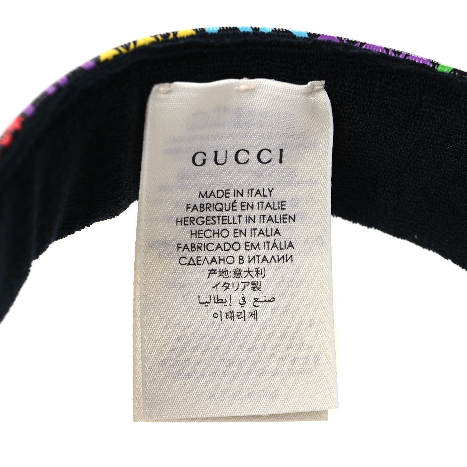 Gucci GG Supreme Monogram Psychedelic Izzy Visor M Black Multicolor 6 of 7