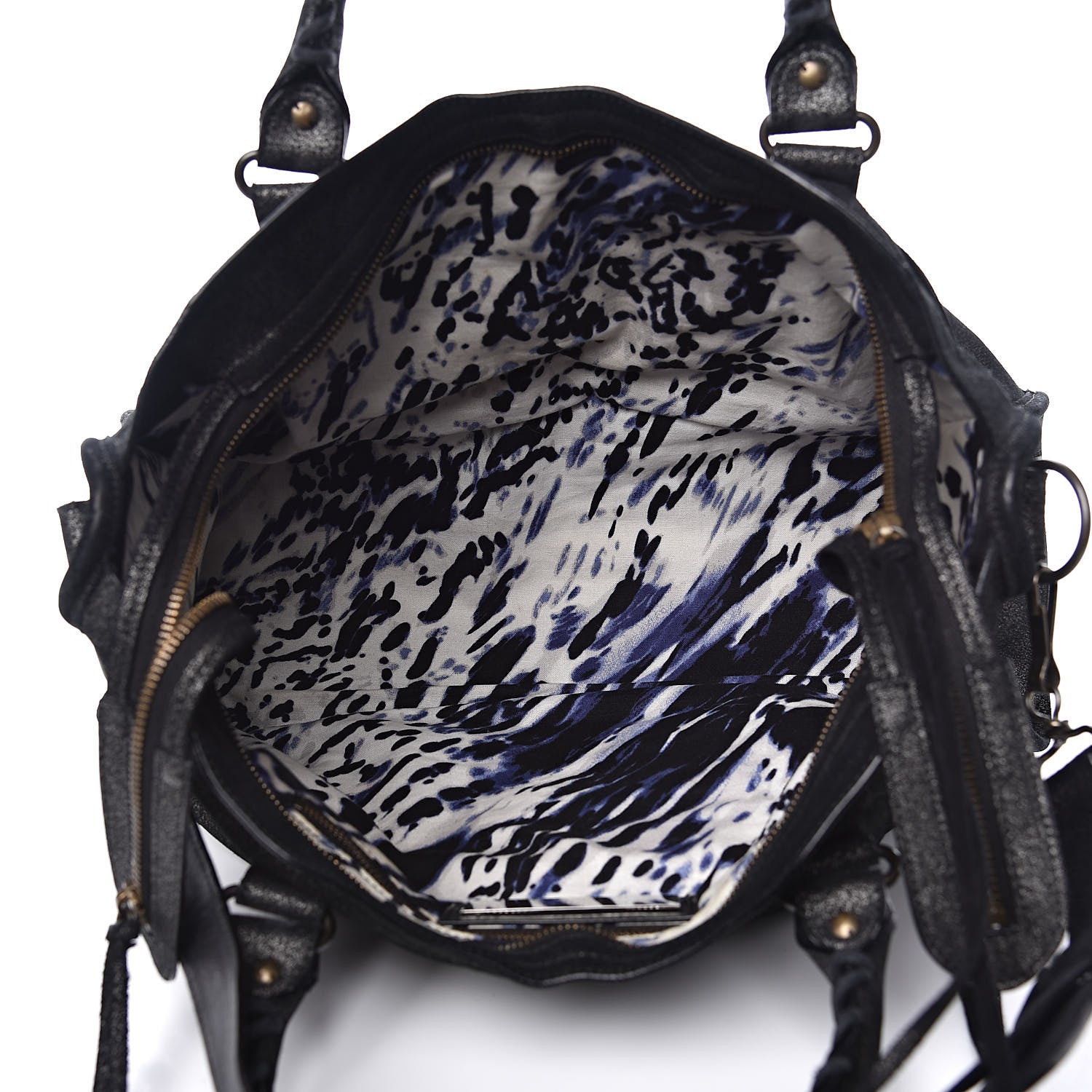 Balenciaga Metallic Craquele Classic Hardware City Black 5 of 14